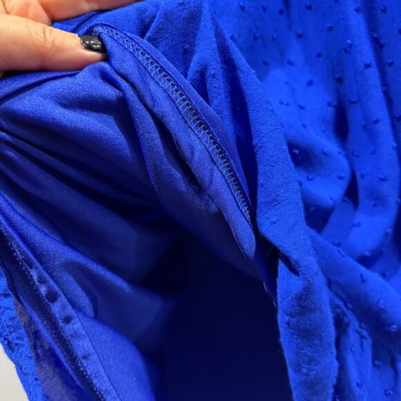 Umgee Bohemean Embroidered Royal Blue Dress Size Large - Picture 7 of 10